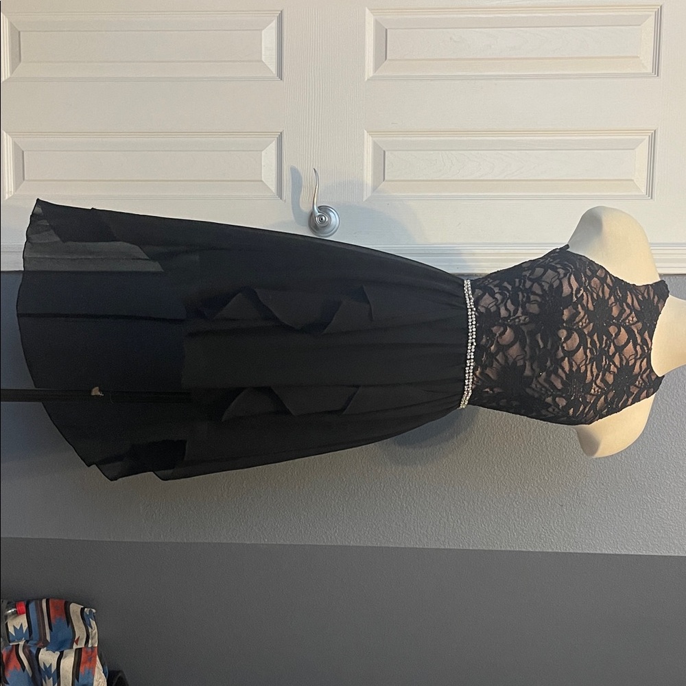City Studio Black and Tan Dress